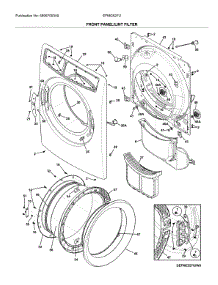Front Panel / Lint Filter parts for Electrolux Dryer EFMG527UIW0 from AppliancePartsPros.com