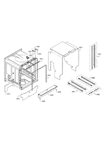 Tub / Trim parts for Bosch Dishwasher SHV863WD3N/01 from AppliancePartsPros.com