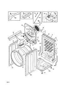 Cabinet / Drum parts for Electrolux Dryer EIMED55IMB3 from AppliancePartsPros.com