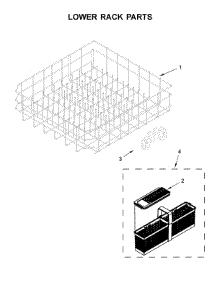 Lower Rack Parts parts for Maytag Dishwasher MDB8989SHW0 from AppliancePartsPros.com