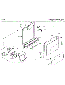 Door parts for Bosch Dishwasher SHV9PT53UC/73 from AppliancePartsPros.com