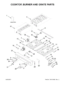 Cooktop, Burner And Grate Parts parts for Jenn-Air Gas Cooktop JGCP430WP02 from AppliancePartsPros.com