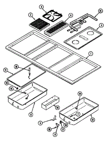 Top Assembly (Cvg4380b) (Cvg4380w) parts for Jenn-Air Gas Cooktop CVG4380 from AppliancePartsPros.com