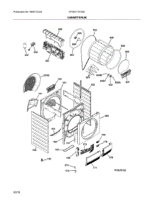 Cabinet / Drum parts for Electrolux Dryer EFDE210TIS00 from AppliancePartsPros.com