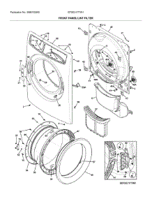 Front Panel / Lint Filter parts for Electrolux Dryer EFDE317TIW1 from AppliancePartsPros.com