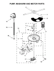 Pump, Washarm And Motor Parts parts for Kitchenaid Dishwasher KDPE334GPS0 from AppliancePartsPros.com