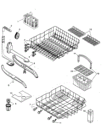 Racks parts for Bosch Dishwasher SHU3305UC/06 from AppliancePartsPros.com