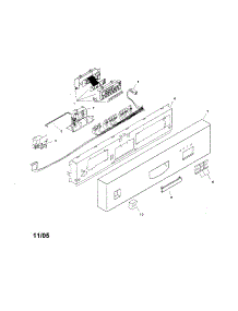 Fascia Panel parts for Bosch Dishwasher SHU3305UC/12 from AppliancePartsPros.com