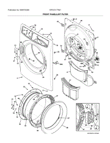 Front Panel / Lint Filter parts for Electrolux Dryer EFDC317TIW1 from AppliancePartsPros.com