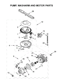 Pump, Washarm And Motor Parts parts for Maytag Dishwasher MDB7979SHZ0 from AppliancePartsPros.com