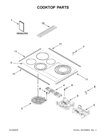 Cooktop Parts parts for Jenn-Air Electric Cooktop JED4536GS01 from AppliancePartsPros.com