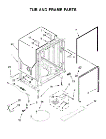Tub And Frame Parts parts for Kitchenaid Dishwasher KDFE104HBL0 from AppliancePartsPros.com