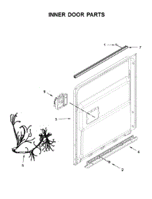 Inner Door Parts parts for Maytag Dishwasher MDB8989SHB0 from AppliancePartsPros.com