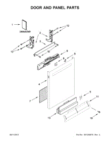 Door And Panel Parts parts for Maytag Dishwasher MDB8989SHB0 from AppliancePartsPros.com