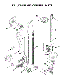 Fill, Drain And Overfill Parts parts for Maytag Dishwasher MDB8989SHB0 from AppliancePartsPros.com