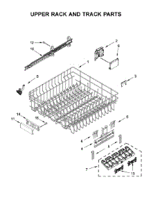 Upper Rack And Track Parts parts for Kitchenaid Dishwasher KDFE104HBL0 from AppliancePartsPros.com