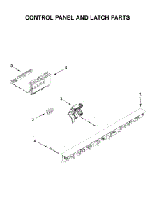 Control Panel And Latch Parts parts for Kitchenaid Dishwasher KDFE104HBL0 from AppliancePartsPros.com
