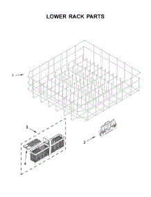 Lower Rack Parts parts for Kitchenaid Dishwasher KDFE104HBL0 from AppliancePartsPros.com