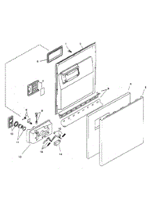 Door Assy parts for Bosch Dishwasher SHU3307UC/12 from AppliancePartsPros.com