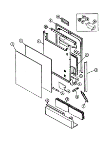 Door parts for Maytag Dishwasher MCD4100AWX from AppliancePartsPros.com