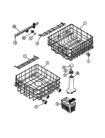 Track And Rack Assembly parts for Maytag Dishwasher MCD4100AWX from AppliancePartsPros.com