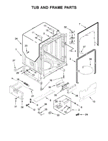 Tub And Frame Parts parts for Kitchenaid Dishwasher KDTM384EBS2 from AppliancePartsPros.com