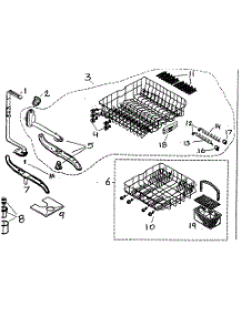 Racks parts for Bosch Dishwasher SHU43E02UC/14 from AppliancePartsPros.com