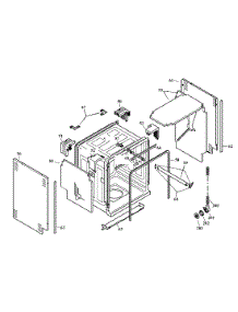Frame & Cavity parts for Bosch Dishwasher SHU5302UC/12 from AppliancePartsPros.com