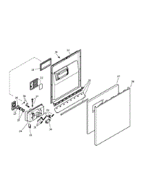 Door Assy parts for Bosch Dishwasher SHU5302UC/12 from AppliancePartsPros.com