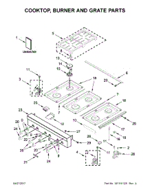 Cooktop, Burner And Grate Parts parts for Jenn-Air Gas Cooktop JGCP436WP02 from AppliancePartsPros.com