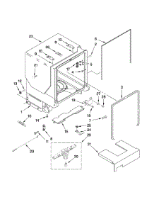 Tub And Frame Parts parts for Kitchenaid Dishwasher KUDS30IVSS1 from AppliancePartsPros.com