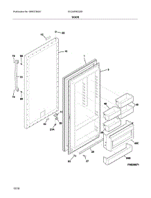 Door parts for Electrolux Upright Freezer EI32AF80QSE from AppliancePartsPros.com