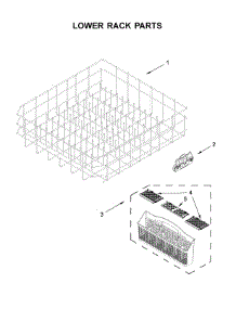 Lower Rack Parts parts for Maytag Dishwasher MDB7959SHZ0 from AppliancePartsPros.com