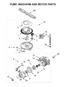 Pump, Washarm And Motor Parts parts for Maytag Dishwasher MDB7959SHZ0 from AppliancePartsPros.com
