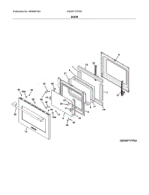 Door parts for Electrolux Gas Range E30GF74TPSA from AppliancePartsPros.com