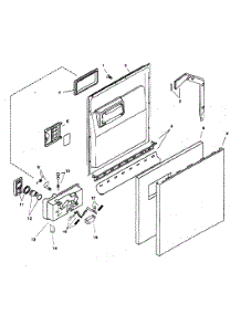 Door Assy parts for Bosch Dishwasher SHU5305UC/11 from AppliancePartsPros.com