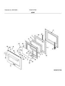 Door parts for Electrolux Gas Range E30GF74TPSB from AppliancePartsPros.com