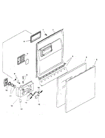Door Assy parts for Bosch Dishwasher SHU5305UC/12 from AppliancePartsPros.com