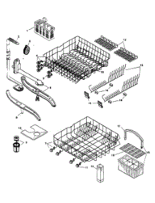Rack parts for Bosch Dishwasher SHU5305UC/12 from AppliancePartsPros.com
