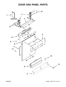 Door And Panel Parts parts for Kitchenaid Dishwasher KDTE254EBL3 from AppliancePartsPros.com