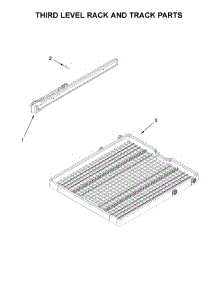 Third Level Rack And Track Parts parts for Kitchenaid Dishwasher KDTE254EBL3 from AppliancePartsPros.com