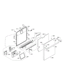Door / Dispenser parts for Thermador Dishwasher DWHD440MFP/08 from AppliancePartsPros.com