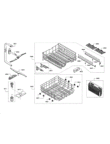 Spray Arm / Racks parts for Thermador Dishwasher DWHD440MFP/08 from AppliancePartsPros.com