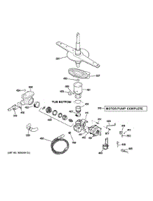 Motor-Pump Mechanism parts for Hot Point Dishwasher HDA1100F00WH from AppliancePartsPros.com