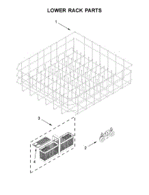 Lower Rack Parts parts for Kitchenaid Dishwasher KDTE334GPS0 from AppliancePartsPros.com