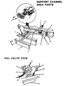 Support Channel & Fill Valve parts for Thermador Dishwasher WCTHD4800 from AppliancePartsPros.com