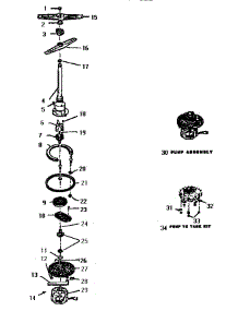 Pump parts for Thermador Dishwasher WCTHD4800 from AppliancePartsPros.com