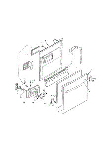 Door Assembly parts for Bosch Dishwasher SHU9912UC/11 / FD 8002-8003 from AppliancePartsPros.com