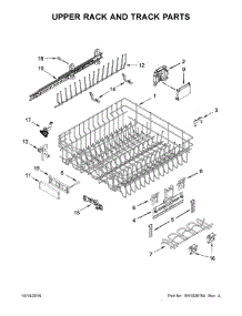 Upper Rack And Track Parts parts for Jenn-Air Dishwasher JDB9000CWP3 from AppliancePartsPros.com