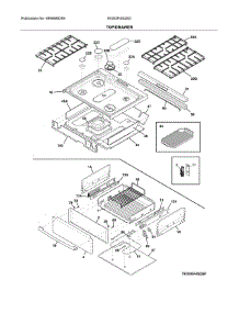 Top / Drawer parts for Electrolux Gas Range EI30GF45QSG from AppliancePartsPros.com